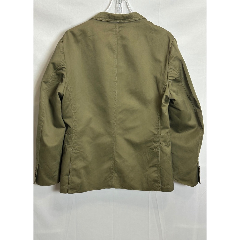 Banana Republic Mens 40S Olive Green Cotton Linen Safari Blazer Field Jacket - Picture 12 of 16